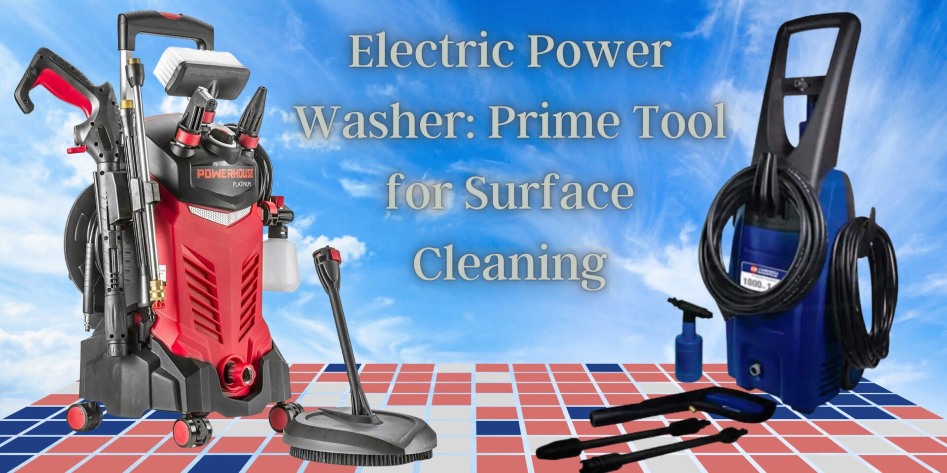 Electric power washer Prime Tool for Surface Cleaning
